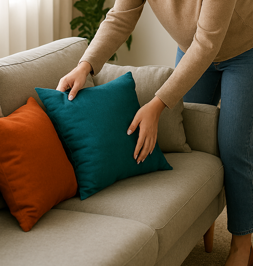 Clean modern living room